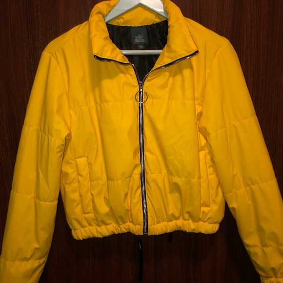 CUTE YELLOW PUFFER JACKET// YELLOW BUBBLE COAT - Picture 3 of 8
